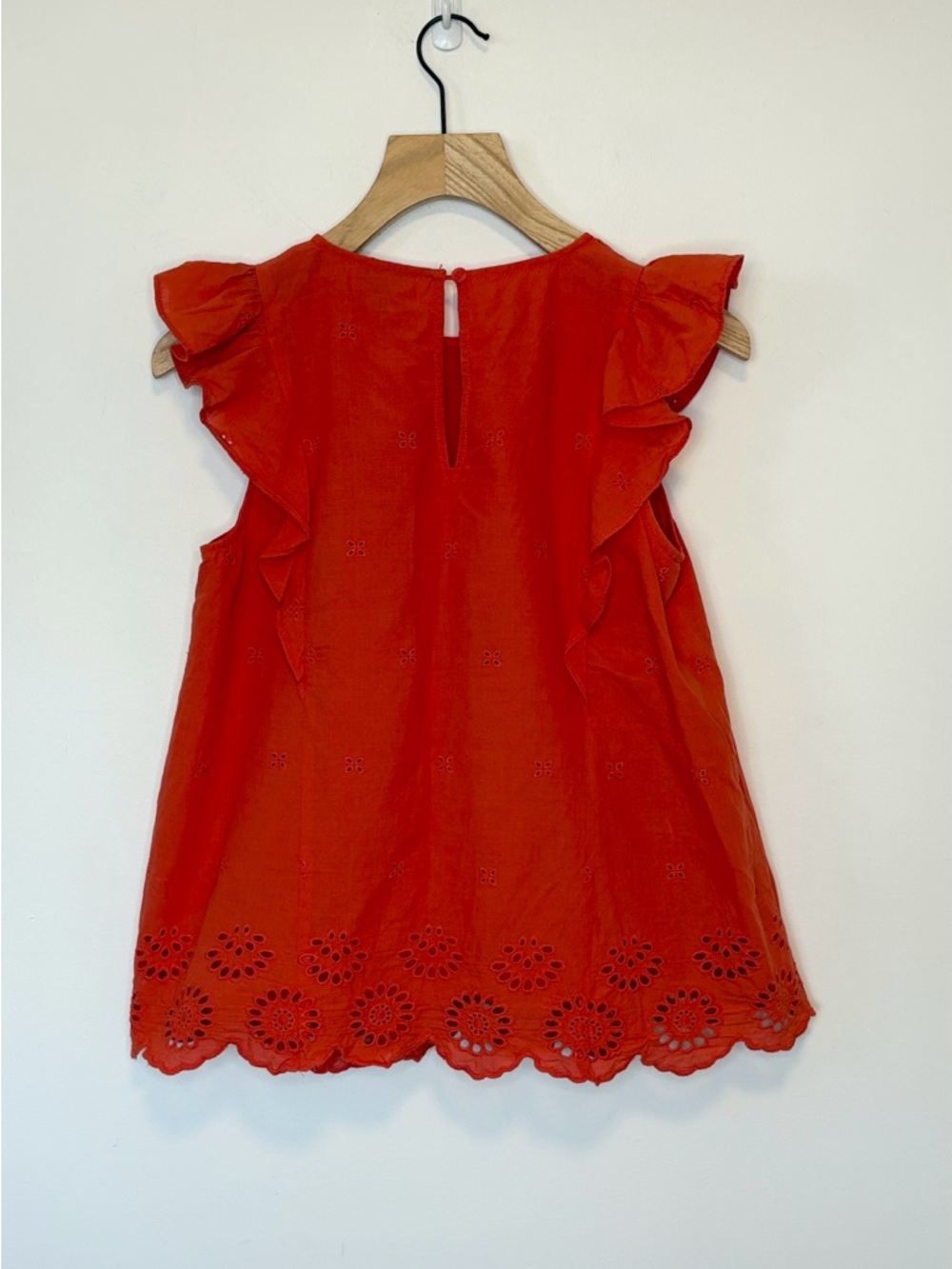 Kate Spade Orange Eyelet
Ruffle Top Blouse , sz : small - Picture 4 of 8